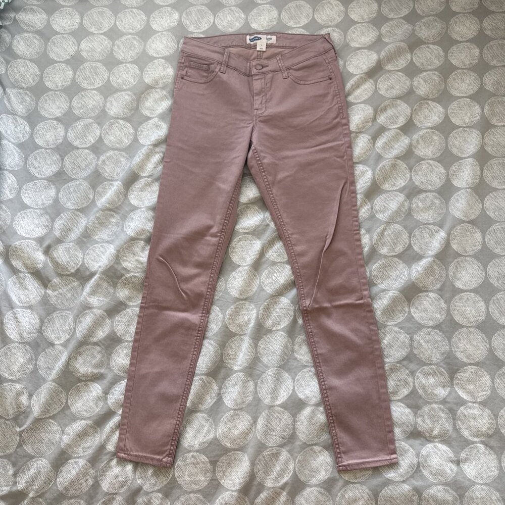 Old Navy Rockstar Super Skinny Ankle Pink Jeans Sz 2